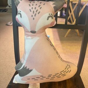 Charming Fox Pillow - Pink and Gray Lush Decor Fox stuffy Preowned